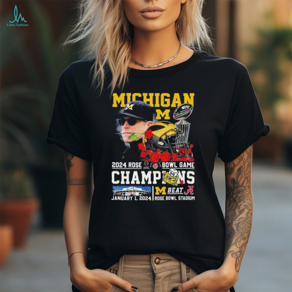 Michigan Football 2024 Rose Bowl Game Champions Trophy shirt Michigan Football 2024 Rose Bowl Game Champions Trophy shirt