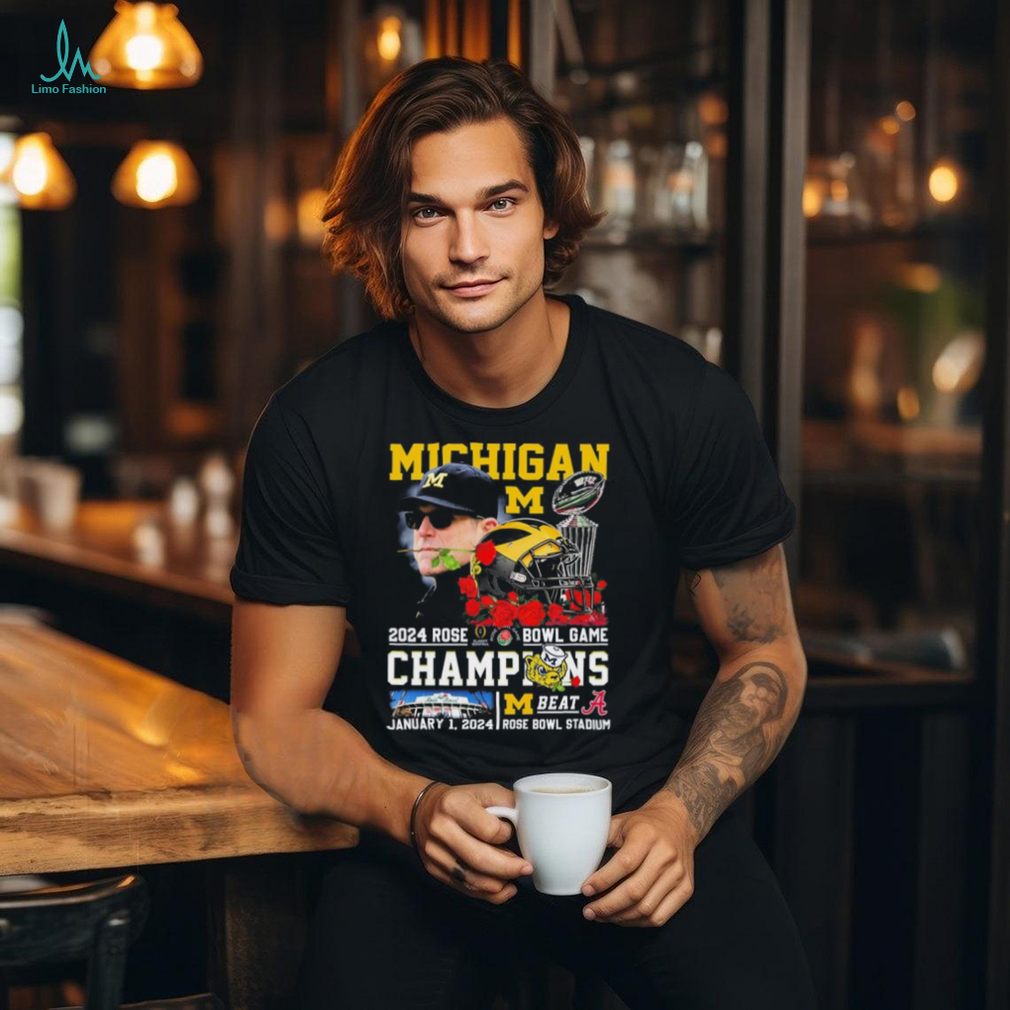 Michigan Football 2024 Rose Bowl Game Champions Trophy shirt Michigan Football 2024 Rose Bowl Game Champions Trophy shirt