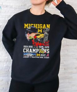 Michigan Football 2024 Rose Bowl Game Champions Trophy shirt