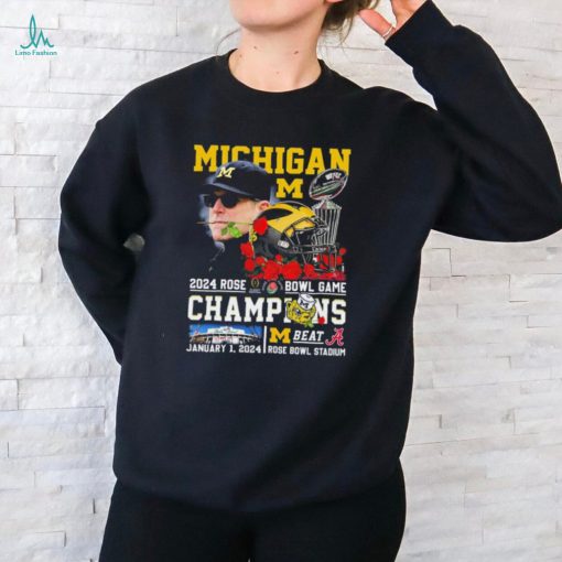 Michigan Football 2024 Rose Bowl Game Champions Trophy shirt