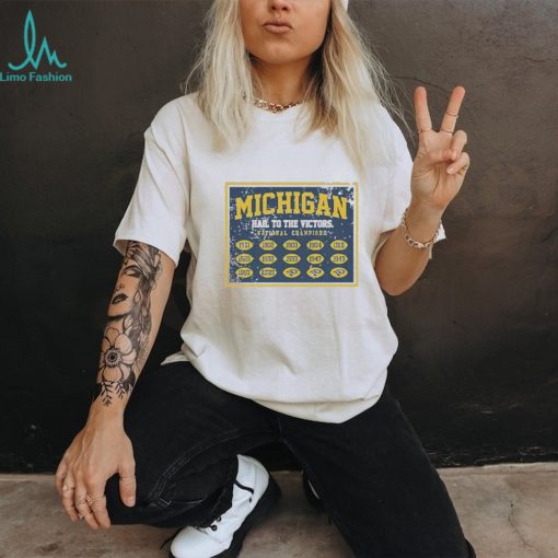 Michigan Football Hail To The Victors National Champs Banner Shirt
