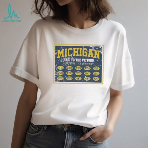 Michigan Football Hail To The Victors National Champs Banner Shirt