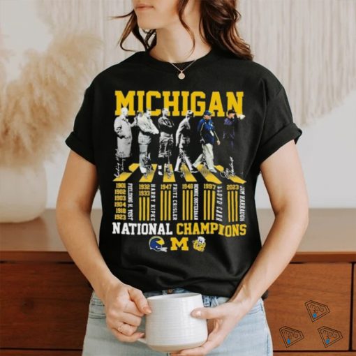 Michigan Football Legends Coach National Champions Time Shirt
