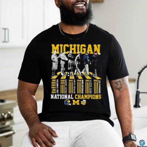 Michigan Football Legends Coach National Champions Time Shirt