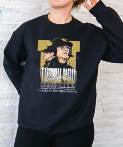 Michigan Football Thank You Coach Harbaugh Thank You For The Memories Signature shirt