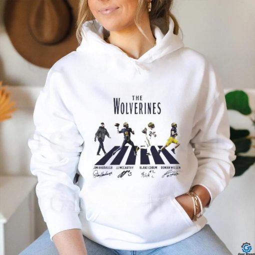 Michigan Football Walking Abbey Road Signatures 2024 Shirt