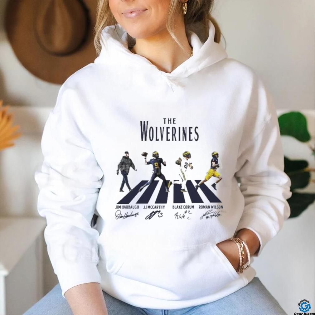 Michigan Football Walking Abbey Road Signatures 2024 Shirt Michigan Football Walking Abbey Road Signatures 2024 Shirt