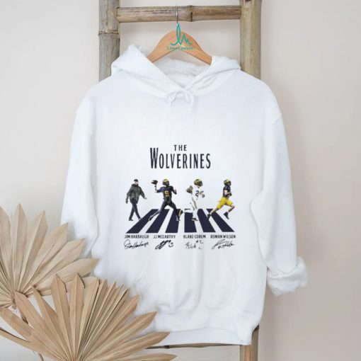 Michigan Football Walking Abbey Road Signatures 2024 Shirt