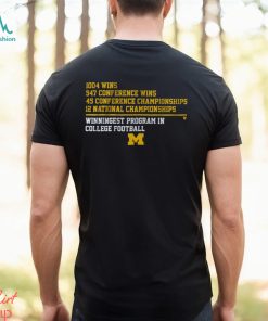 Michigan Football Winningest Program National Champions Shirt
