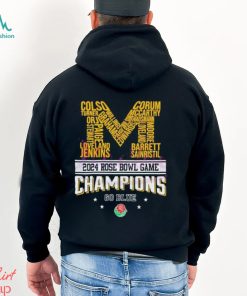 Michigan Loveland Jenkins Barrett Sainristil 2024 Rose Bowl Champions Go Blue Shirt