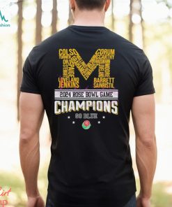 Michigan Loveland Jenkins Barrett Sainristil 2024 Rose Bowl Champions Go Blue Shirt