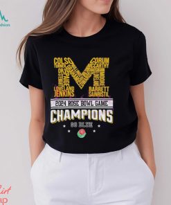 Michigan Loveland Jenkins Barrett Sainristil 2024 Rose Bowl Champions Go Blue Shirt
