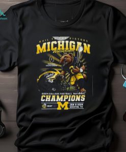 Michigan Mascot 2024 College Football Champions Tshirt