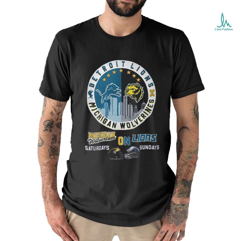Michigan On Saturdays And Lions On Sundays Shirt Michigan On Saturdays And Lions On Sundays Shirt