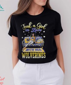 Michigan Shop Just A Girl In Love With Her Michigan Wolverines 2023 Shirt
