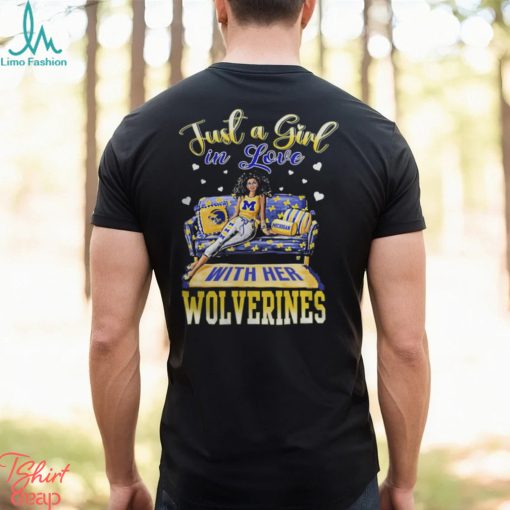Michigan Shop Just A Girl In Love With Her Michigan Wolverines 2023 Shirt