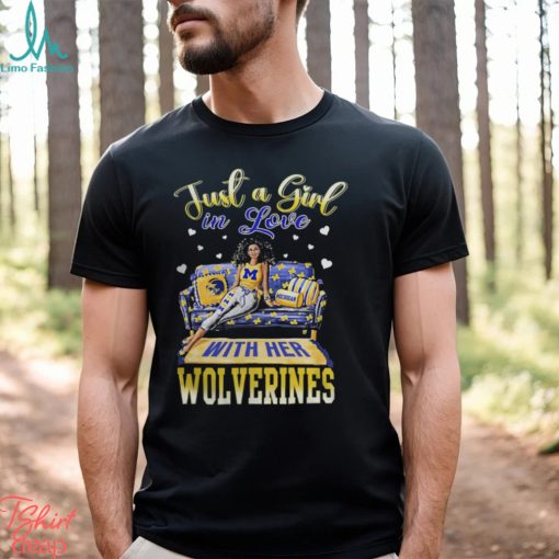 Michigan Shop Just A Girl In Love With Her Michigan Wolverines 2023 Shirt