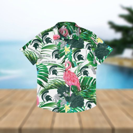 Michigan State Spartans Flamingo Hawaiian Shirt