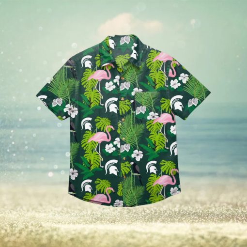 Michigan State Spartans Floral Hawaiian Shirt