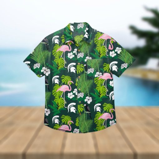 Michigan State Spartans Floral Hawaiian Shirt