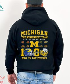 Michigan The Winningest Team In College Football History 1000 Wins Hail To The Victors T Shirt