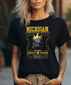 Michigan Undefeated Logan Wolverine Perfect Season signatures shirt