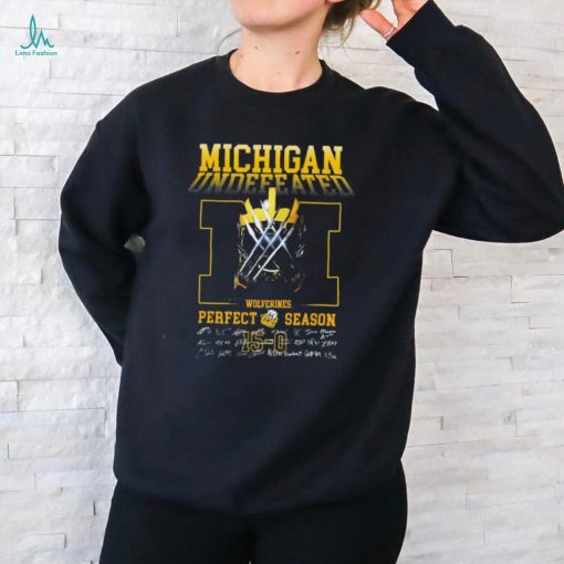 Michigan Undefeated Logan Wolverine Perfect Season signatures shirt