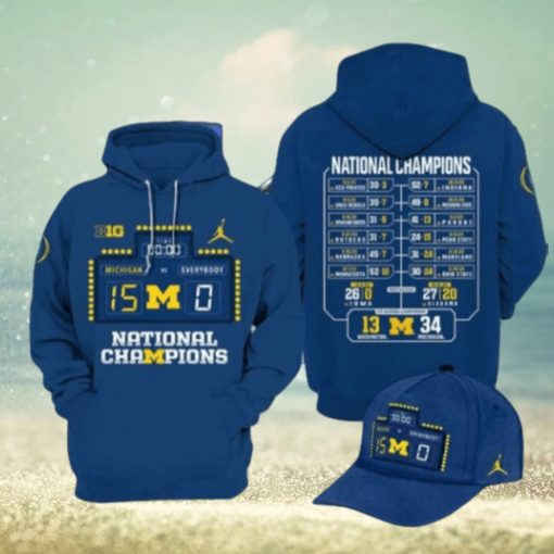 Michigan VS EVERYBODY 15 0 2024 National Champions 3D Hoodie