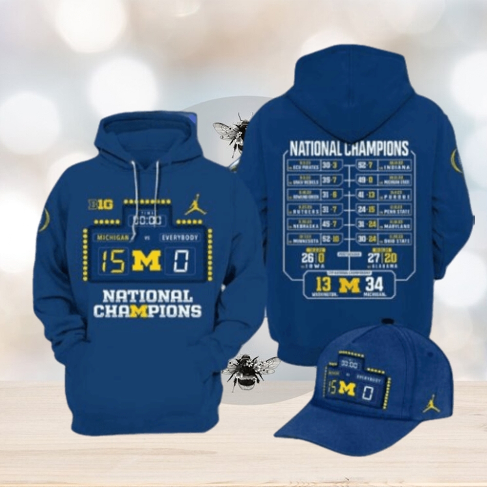 Michigan VS EVERYBODY 15 0 2024 National Champions 3D Hoodie Michigan VS EVERYBODY 15 0 2024 National Champions 3D Hoodie