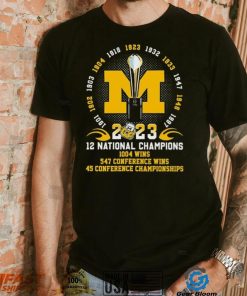 Michigan Wolverines 12x National Champions, 1004 Wins, 547 Conference Wins. 45 Conference Championships Shirt, hoodie, sweater, long sleeve and tank top Michigan Wolverines 12x National Champions, 1004 Wins, 547 Conference Wins. 45 Conference Championships Shirt