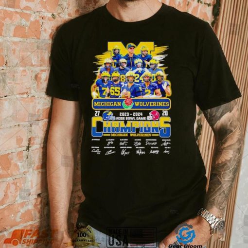 Michigan Wolverines 2023 2024 Rose Bowl Game Champions shirt