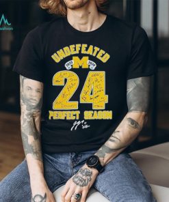 Michigan Wolverines 2023 2024 Undefeated 24 Perfect Season Signatures Unique T Shirt