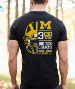 Michigan Wolverines 2023 Back To Back 3X Conference Champions T Shirt
