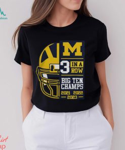 Michigan Wolverines 2023 Back To Back 3X Conference Champions T Shirt