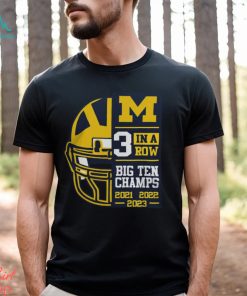 Michigan Wolverines 2023 Back To Back 3X Conference Champions T Shirt