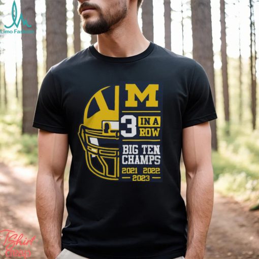 Michigan Wolverines 2023 Back To Back 3X Conference Champions T Shirt