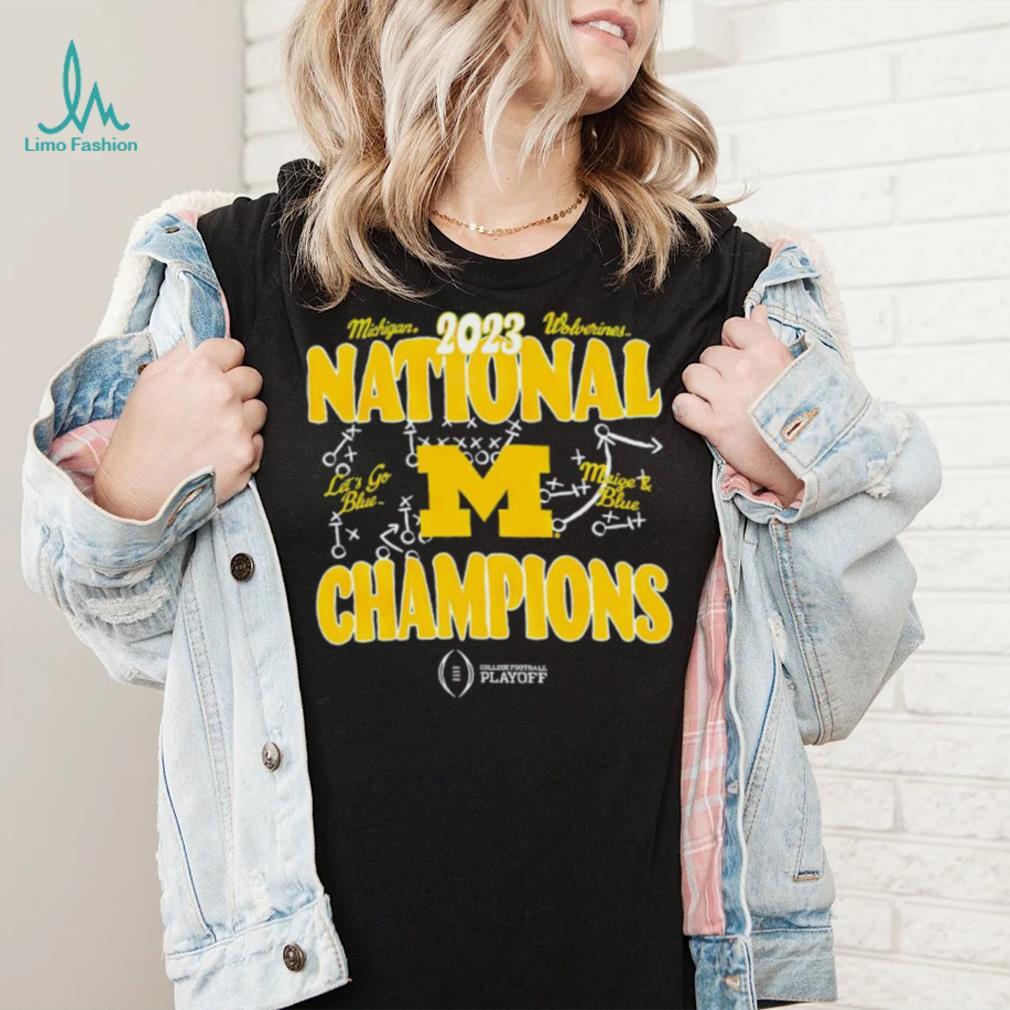 Michigan Wolverines 2023 national champions let’s go blue Maige and blue shirt Michigan Wolverines 2023 national champions let’s go blue Maige and blue shirt