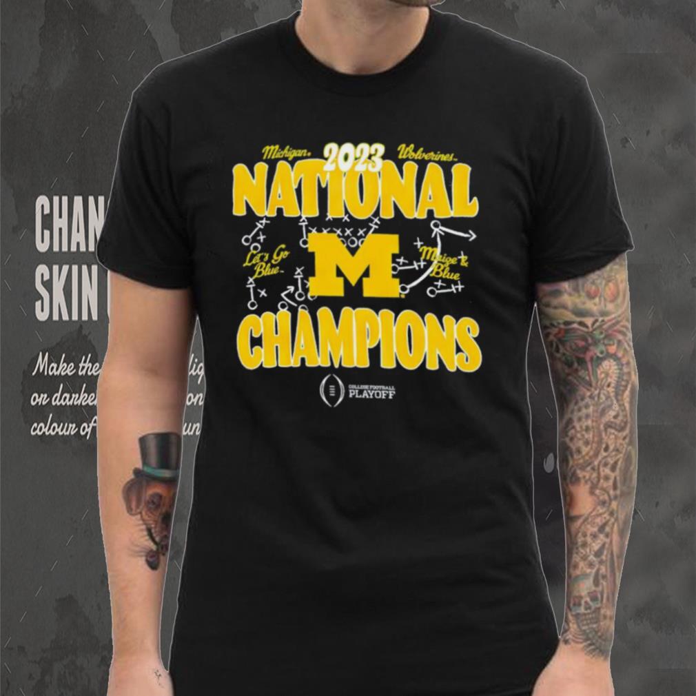 Michigan Wolverines 2023 national champions let’s go blue Maige and blue shirt Michigan Wolverines 2023 national champions let’s go blue Maige and blue shirt