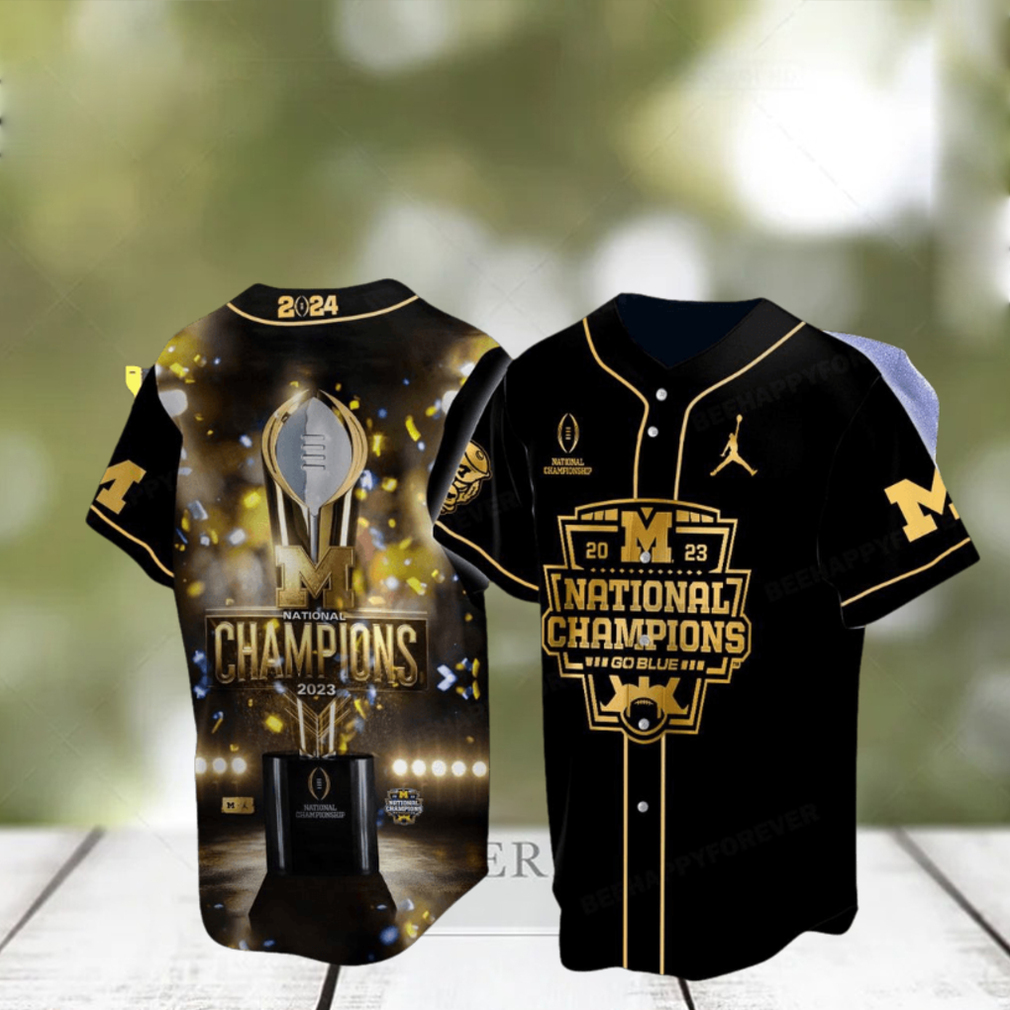 Michigan Wolverines 2023 – 2024 National Champions Baseball Jersey Michigan Wolverines 2023 – 2024 National Champions Baseball Jersey