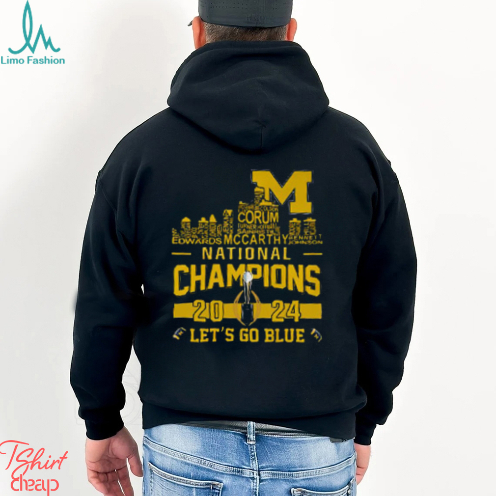Michigan Wolverines 2024 CFP National Champions Players Names Logo Let’s Go Blue Classic T Shirt Michigan Wolverines 2024 CFP National Champions Players Names Logo Let’s Go Blue Classic T Shirt