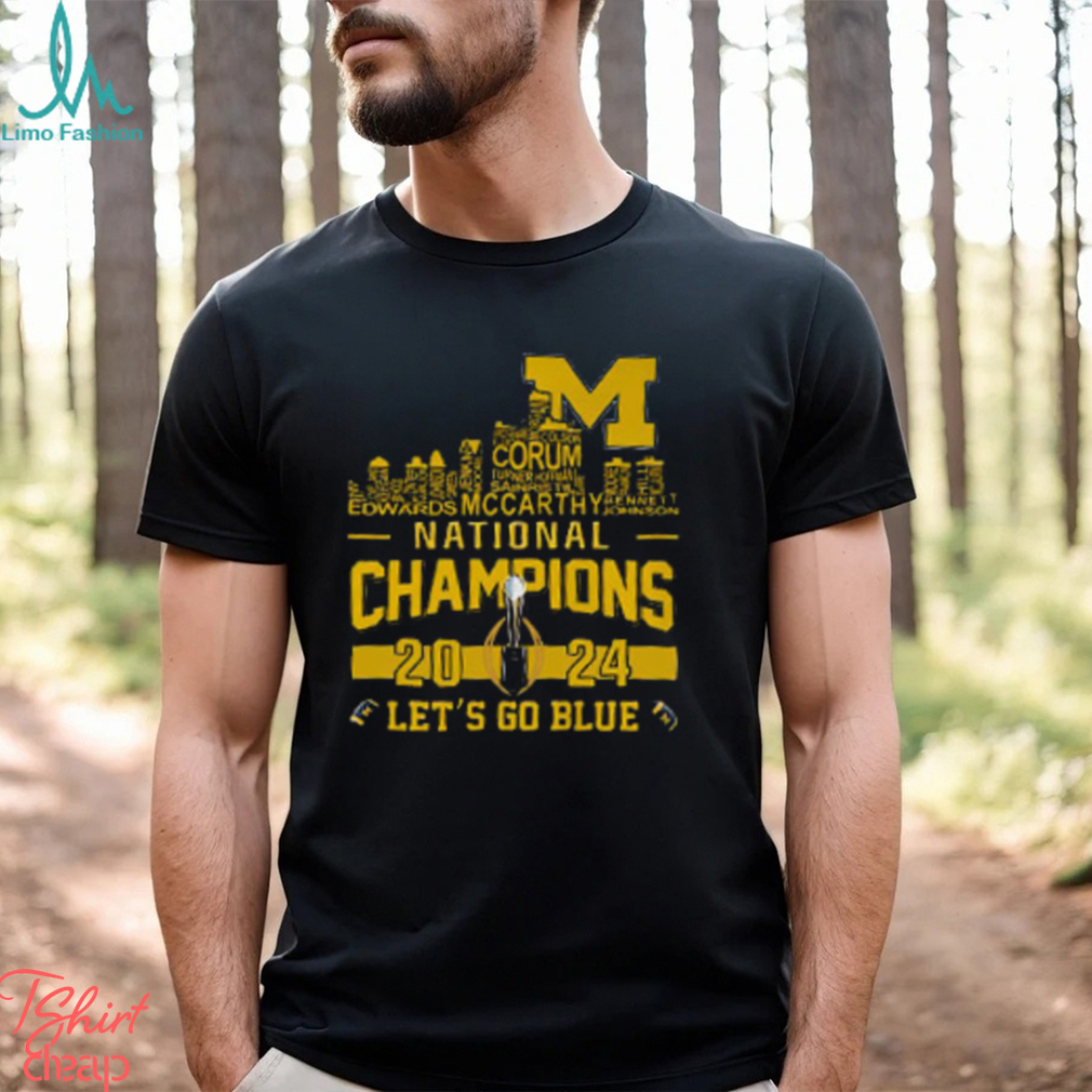 Michigan Wolverines 2024 CFP National Champions Players Names Logo Let’s Go Blue Classic T Shirt Michigan Wolverines 2024 CFP National Champions Players Names Logo Let’s Go Blue Classic T Shirt