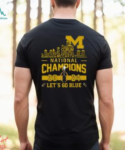 Michigan Wolverines 2024 CFP National Champions Players Names Logo Let’s Go Blue Classic T Shirt