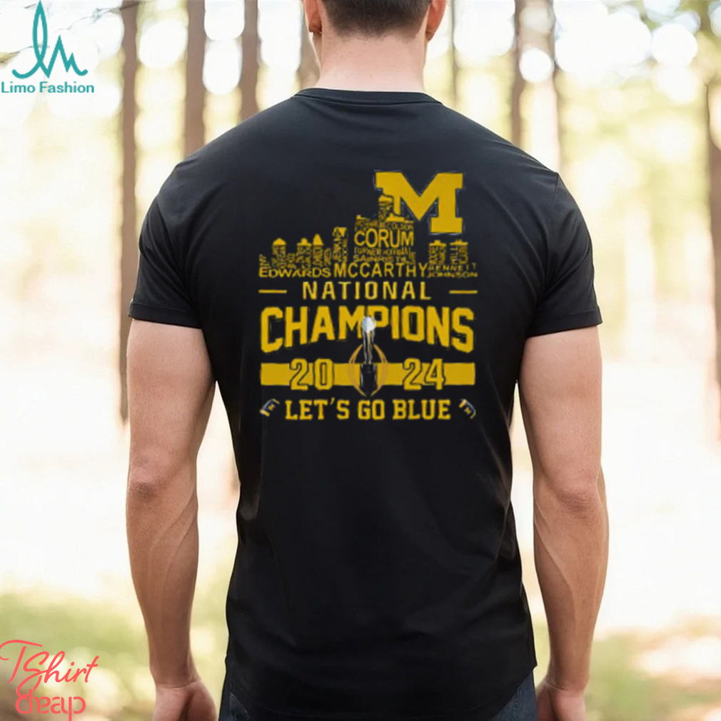 Michigan Wolverines 2024 CFP National Champions Players Names Logo Let’s Go Blue Classic T Shirt Michigan Wolverines 2024 CFP National Champions Players Names Logo Let’s Go Blue Classic T Shirt