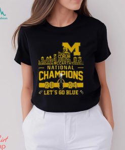 Michigan Wolverines 2024 CFP National Champions Players Names Logo Let’s Go Blue Classic T Shirt