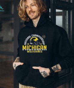 Michigan Wolverines 2024 CFP National Championship Arch Navy T Shirt