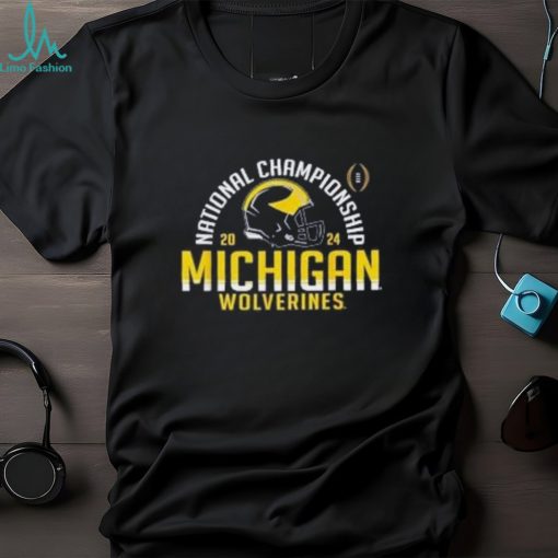 Michigan Wolverines 2024 CFP National Championship Arch Navy T Shirt