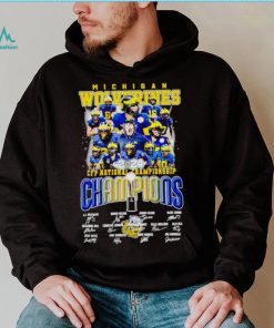 Michigan Wolverines 2024 CFP National Championship Champions signatures shirt, hoodie, sweater, long sleeve and tank top Michigan Wolverines 2024 CFP National Championship Champions signatures shirt