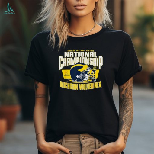 Michigan Wolverines 2024 CFP National Championship Helmet T Shirt
