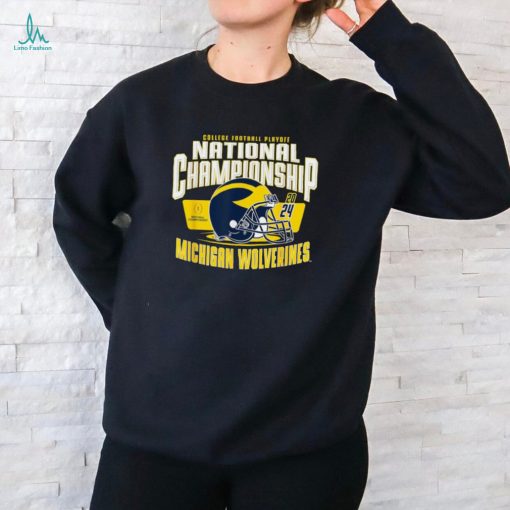 Michigan Wolverines 2024 CFP National Championship Helmet T Shirt