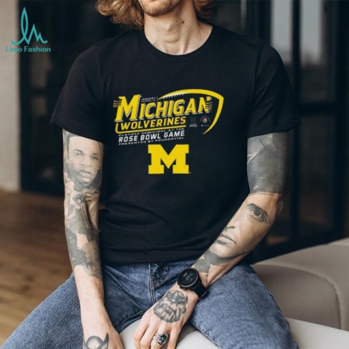 Michigan Wolverines 2024 CFP Semi Rose Bowl Icon Football T Shirt